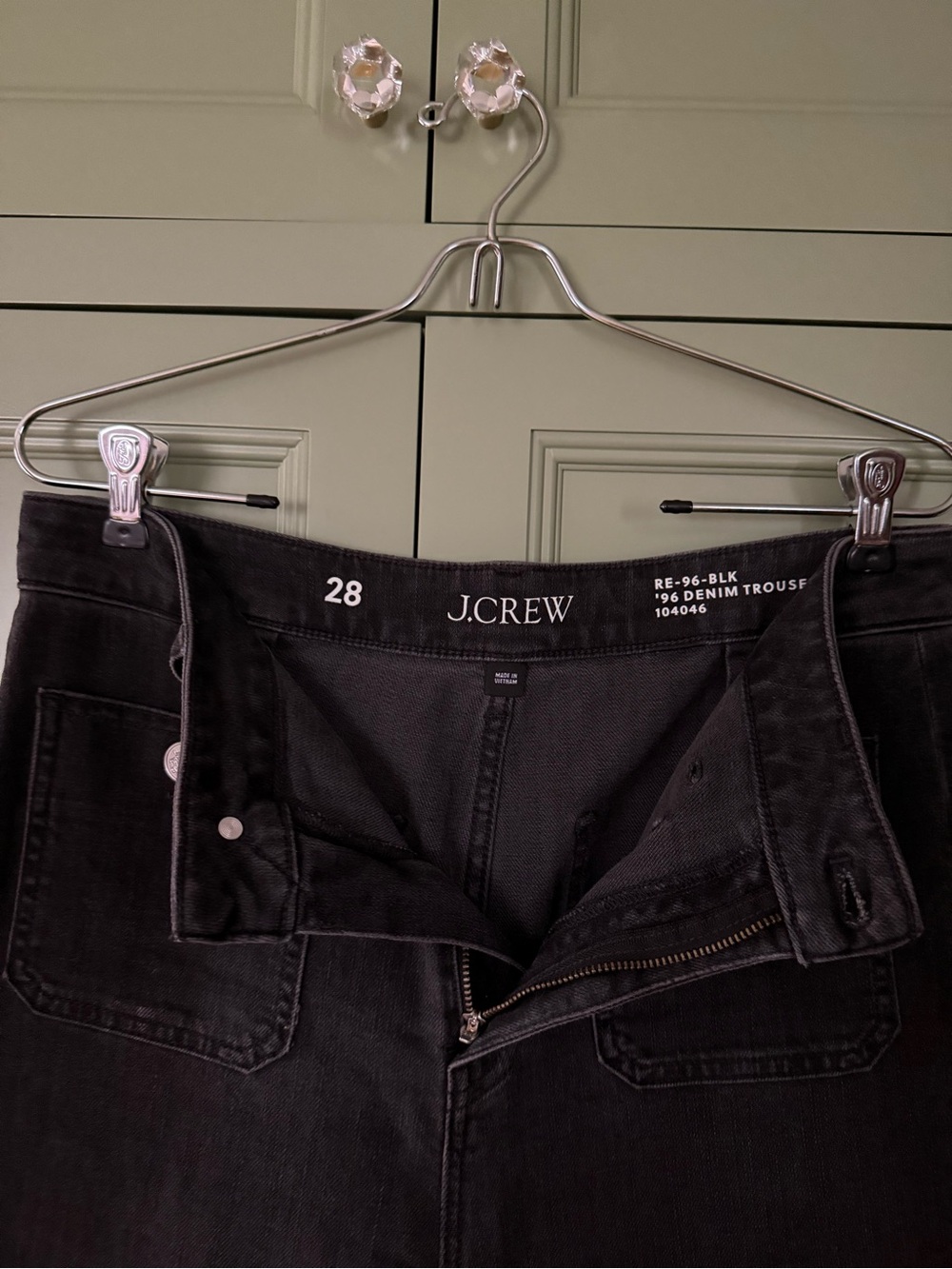 J.Crew ‘70’s Vibe High-Rise Wide Leg Sailor Women’s Jeans Vintage Black, Size 28 - Picture 8 of 9